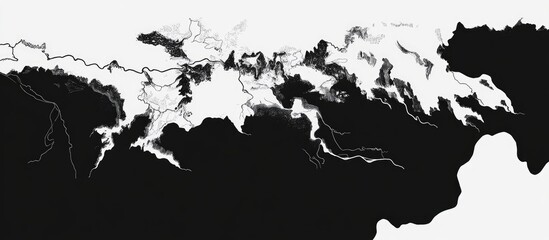 Black and white map of regional provinces
