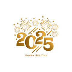  golden 2025 happy new year luxury gold wishes clipart sticker greetings background banner