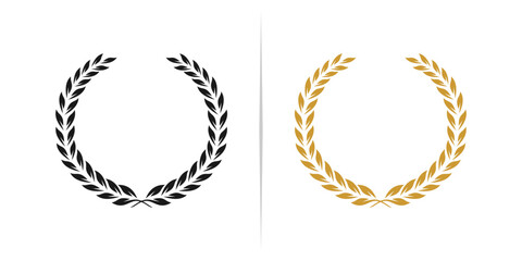 laurel vector logo design, wreath icon, editable laurel symbol