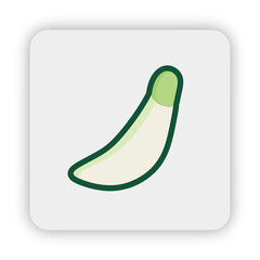 turnip icon on button, turnip Flat Illustration, Vector turnip vegetable