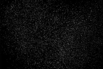 Snow effects. Water splash on black background. Dust overlay effect. White spray texture. Abstract explosion. Vector illustration, EPS 10.
