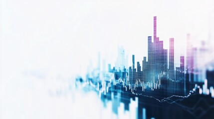 Obraz premium Abstract digital representation of data trends and analytics in a modern style.