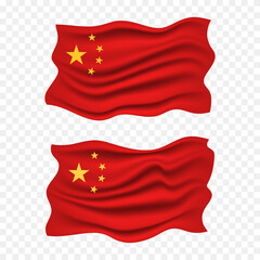 chinese independence national day flag waving fabric illustration png element with pole emoji and clipart for celebration 