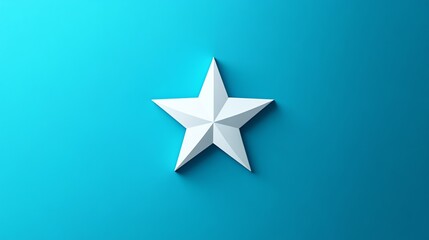 Obraz premium A white star on a blue background.
