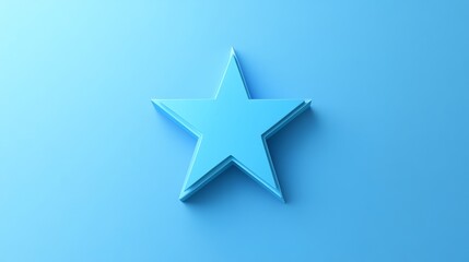 Obraz premium A single blue star sits on a blue background.