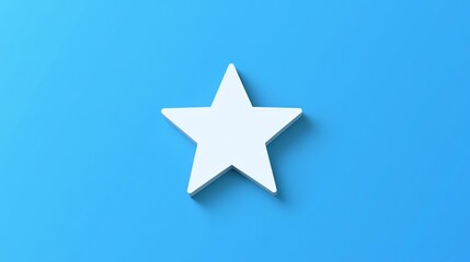 White star on a blue background.