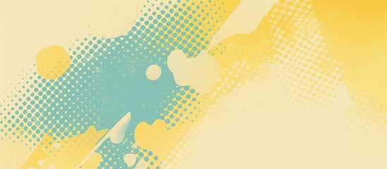 Polka dot illustration featuring a card or frame with a halftone background Adorable template for your creative projects