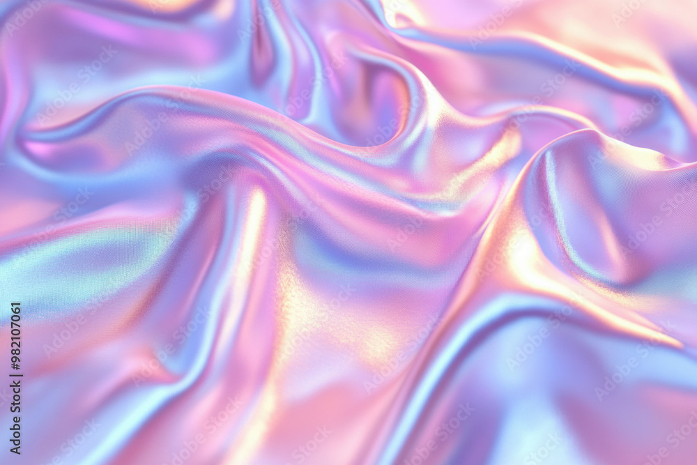 Poster smooth satin fabric flowing with soft folds abstract background