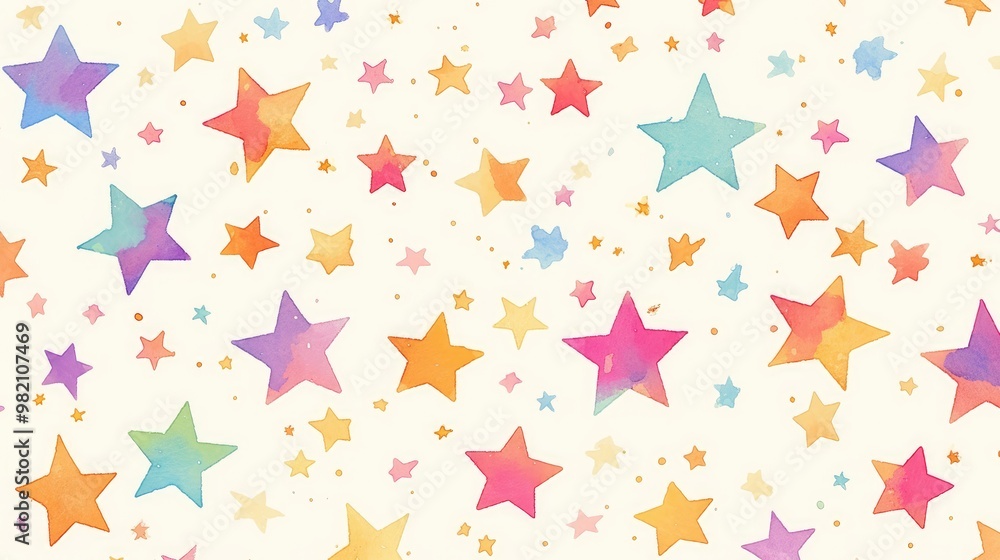 Poster hand painted collection of adorable stars abstract vector background featuring a vibrant array of ch