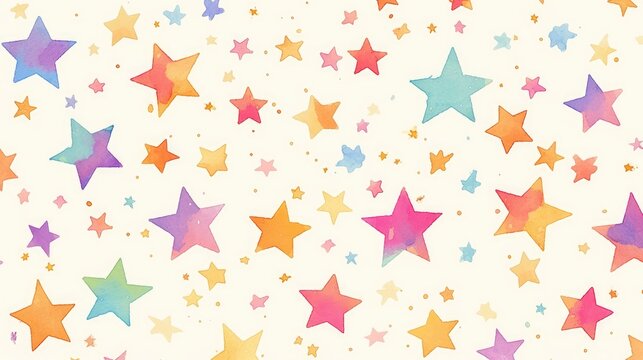 Hand painted collection of adorable stars Abstract vector background featuring a vibrant array of charming hand drawn stars