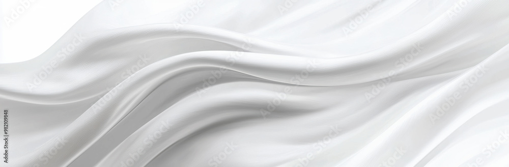 Aufkleber white satin fabric flowing creating abstract background