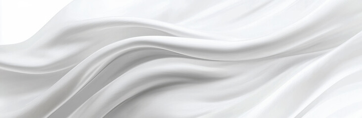 Fototapeta premium White satin fabric flowing creating abstract background