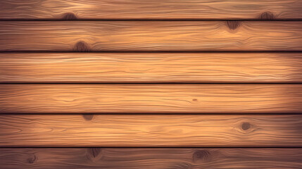 Fototapeta premium A close-up view of polished wooden planks, showcasing their natural grain and warm tones, perfect for backgrounds and textures.