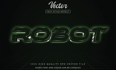 Robot futuristic modern 3d text style effect
