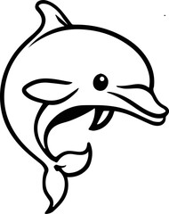 Outline dolphin svg © Q.Ana