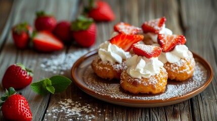 Whipped Cream & Strawberry Pastry: A Sweet & Delicious Treat