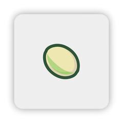 pistachio icon on button, pistachio Flat Illustration, Vector pistachio vegetable
