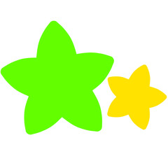 Clover, colorful star, icon, green and yellow stars, two stars, star, stars, stars on white, green and yellow stars on white, stars png, colorful stars, cute stars, stars design, star icon, decoration