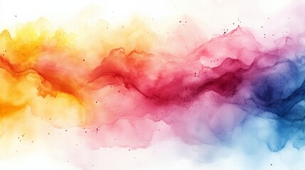 Fototapeta premium Abstract Watercolor Landscape with Vibrant Colors