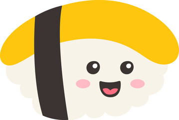 Sushi Japanese Food Happy Character