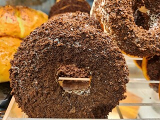 Chocolate donut baked bakery homemade