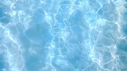 Fototapeta premium Abstract Blue Water Ripples Texture Background, Glimmering Reflections on a Calm Surface, Digital Art, Liquid Abstract, Water Design