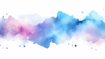 Obraz premium Abstract Watercolor Background with Blue and Pink Splashes and Blends