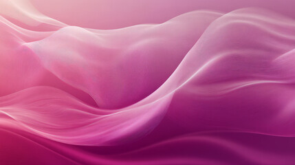 Obraz premium A gradient of bold plum blending into soft pink, with delicate wavy lines curving across the background, adding depth and a sense of movement.