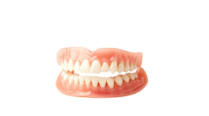 Obraz premium Dental prosthesis on a white transparent background