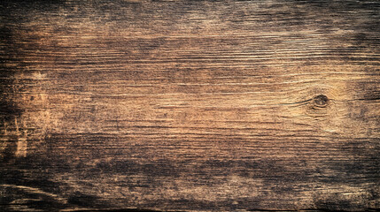 Fototapeta premium Dark Brown Wooden Texture with Knots and Grain Pattern, Rustic Wood Background