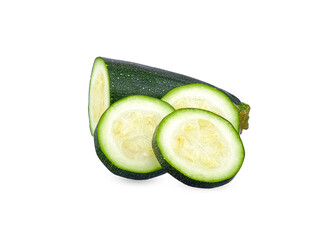 Zucchini vegetable isolated on white background