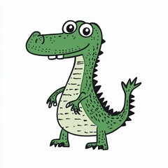 Fototapeta premium Cute Green Alligator.