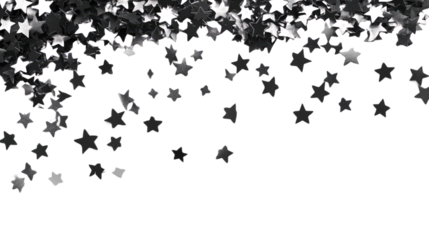 Heart confetti on a white transparent background