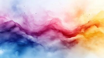 Obraz premium Abstract Watercolor Landscape with Vibrant Colors
