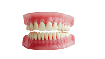 Obraz premium Dental prosthesis on a white transparent background