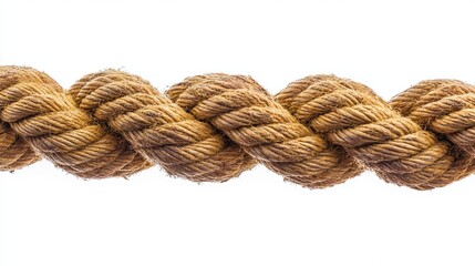 Details of the safety rope for high-pressure hoses, with one loop threaded into the other. On a white background
