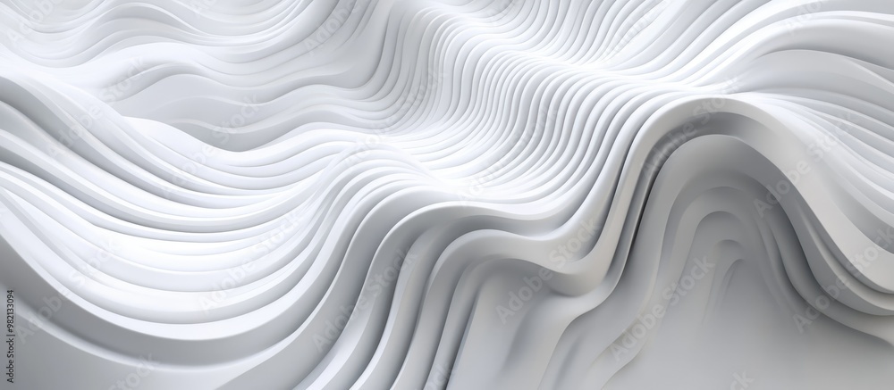 Aufkleber abstract 3d line rendering on a gray backdrop 3d illustration