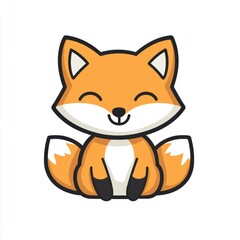 Fototapeta premium Cute Cartoon Fox.