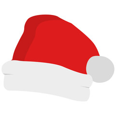 Santa Hat Vector. Santa Caps in Flat Design
