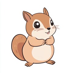 Obraz premium Cute Cartoon Squirrel.