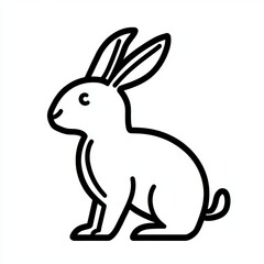 Fototapeta premium Rabbit Line Icon.