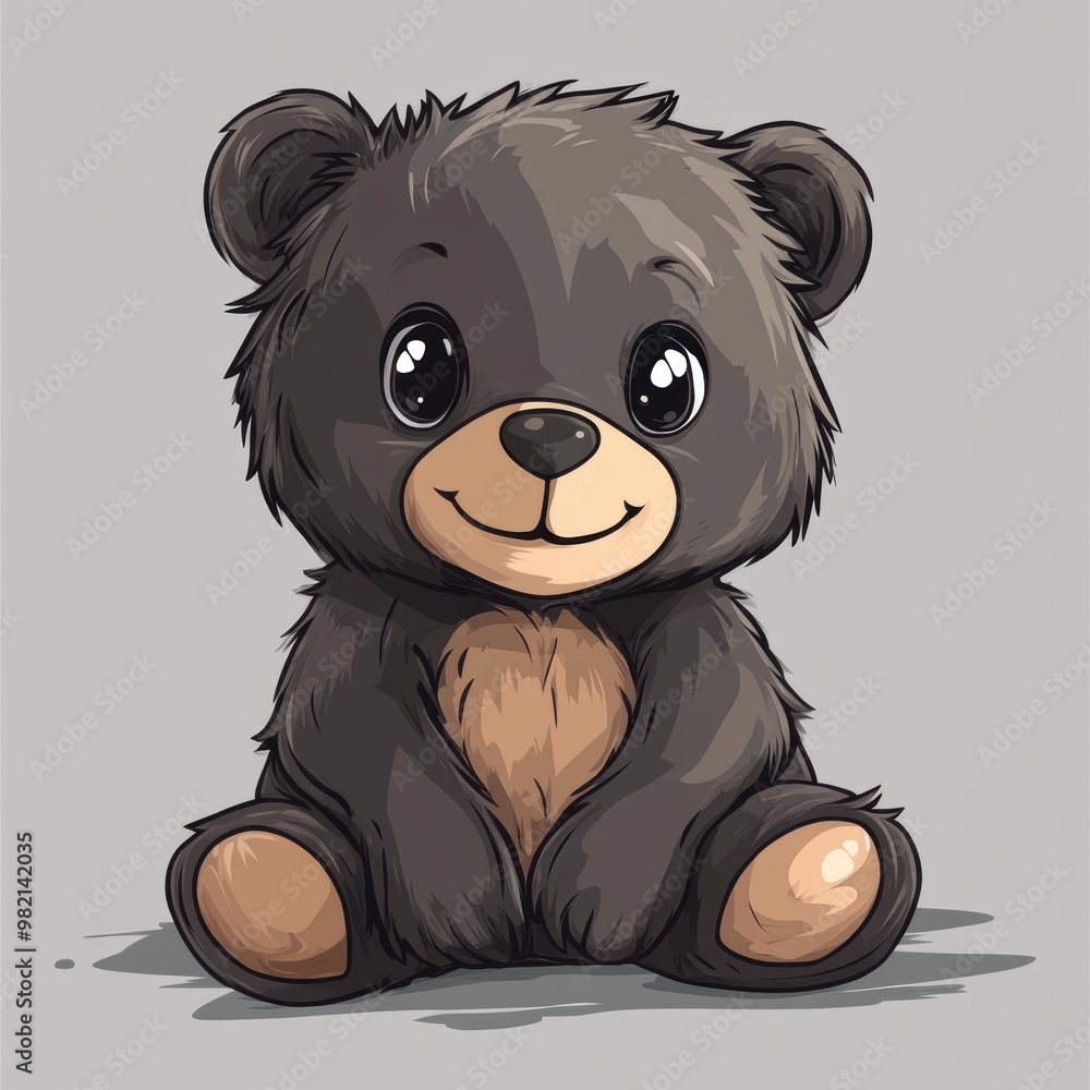 Poster Cute Cartoon Bear.