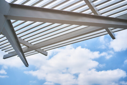 metal canopy on the beach