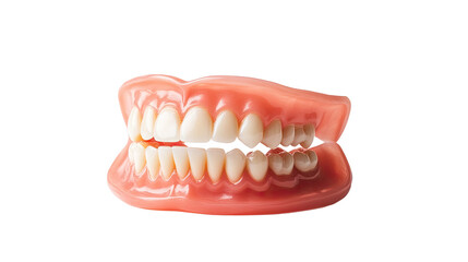 Obraz premium Dental prosthesis on a white transparent background