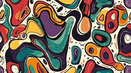 Obraz premium Abstract colorful background with organic shapes.