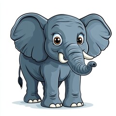 Fototapeta premium Cute Cartoon Elephant.