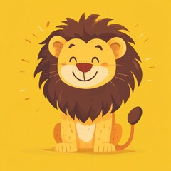Cute Cartoon Lion.