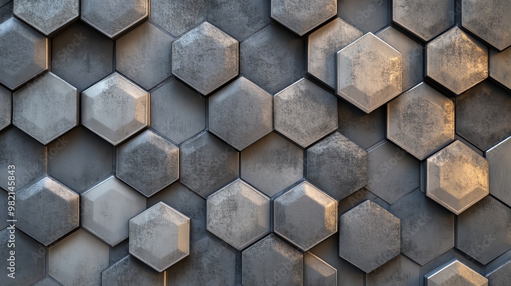 Aufkleber abstract geometric background of hexagonal shapes.