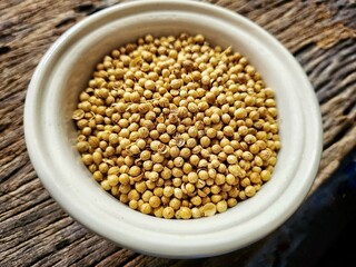 Asian herb coriander seed dry