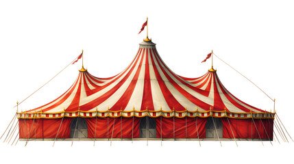 Obraz premium Vintage circus tent illustration isolated on white background